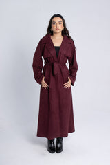 Velvet Coat - Burgundy