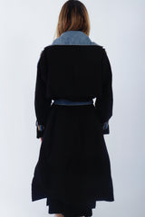X Denim Coat - Black