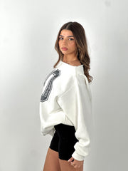 90 OffShoulder Sweatshirt - White
