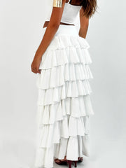 Ruffle Skirt - White
