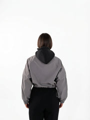 Striped Nylon Jacket - Grey