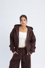 Double Zipper Jacket - Brown