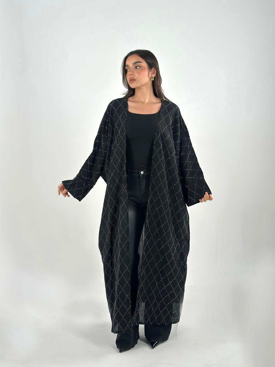 Blingy Light Kaftan - Black