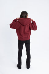 Double Zipper Jacket - Burgundy