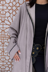 Sparkling Hooded Kaftan - Grey