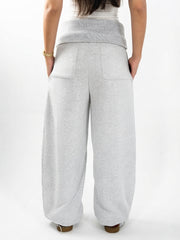 Reversed Waist Sweats - Grey