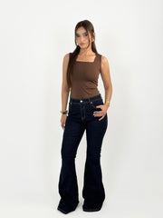 Flared Raw Denim