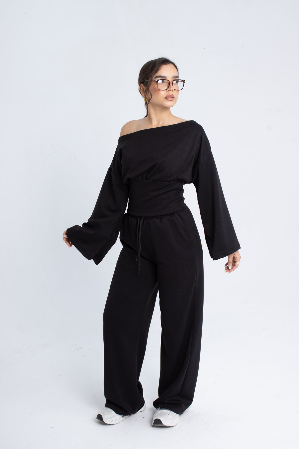 Offshoulder Corset Set - Black