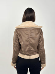 Velvet X Fur Jacket - Olive