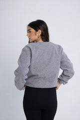 Wool Bomber Jacket - Grey