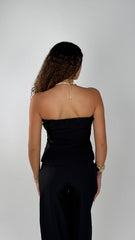 V-Strapless Set - Black