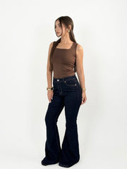 Flared Raw Denim
