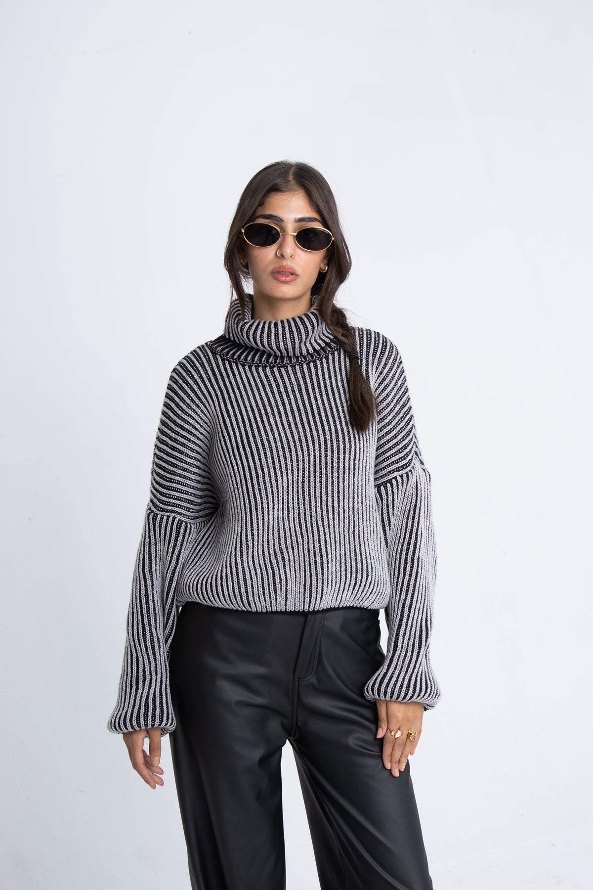 Turtle Neck Sweater - Black
