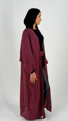 Bling Lines Kaftan - Burgundy