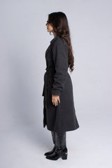 Wool Belted Coat - Grey