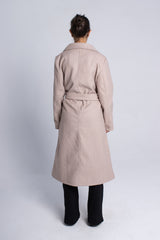 Wool Belted Coat - Beige