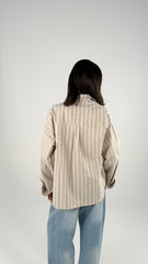 Thick Lined Shirt - Beige