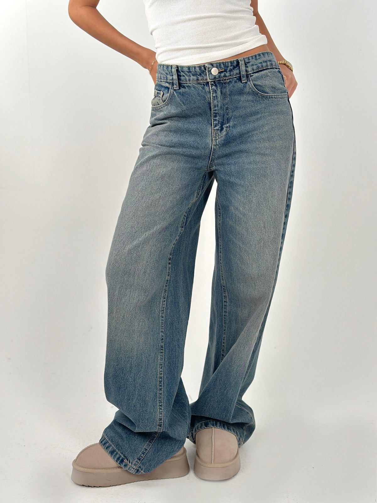 Wide-Long Denim - Dark Dirty