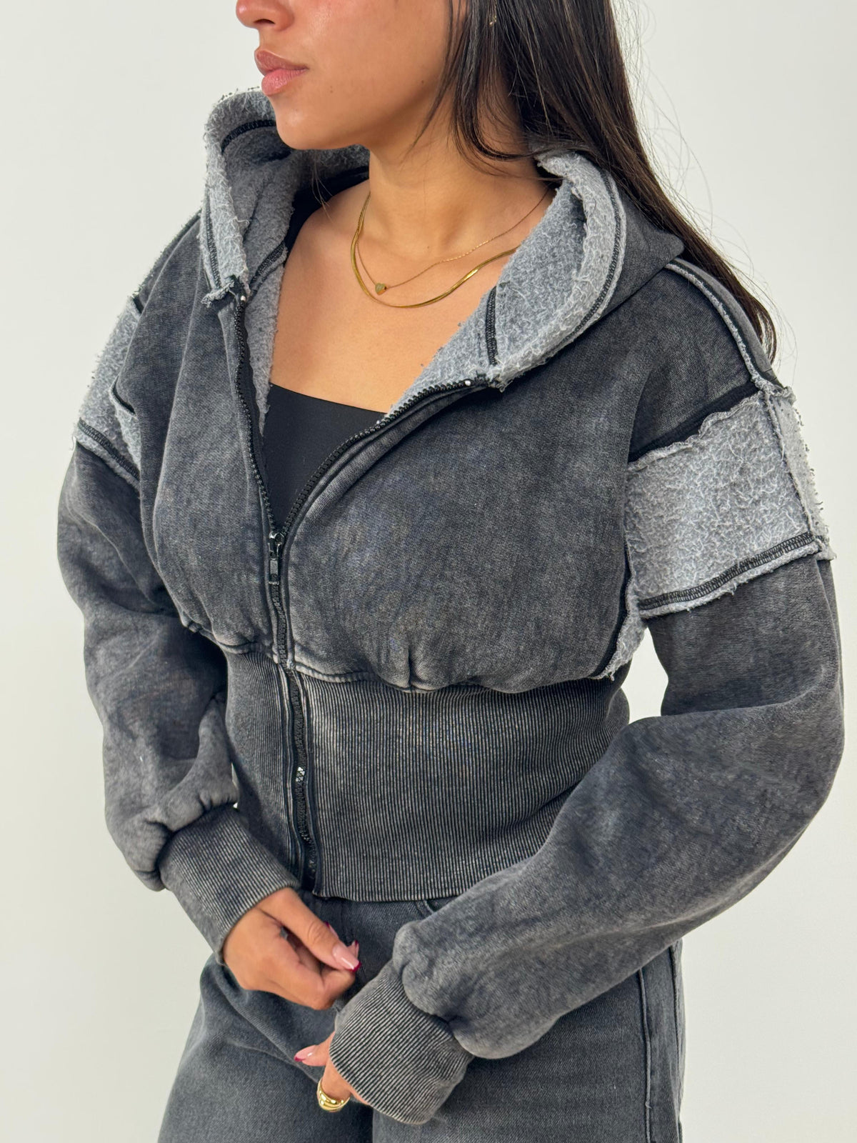 Washed Corset Jacket