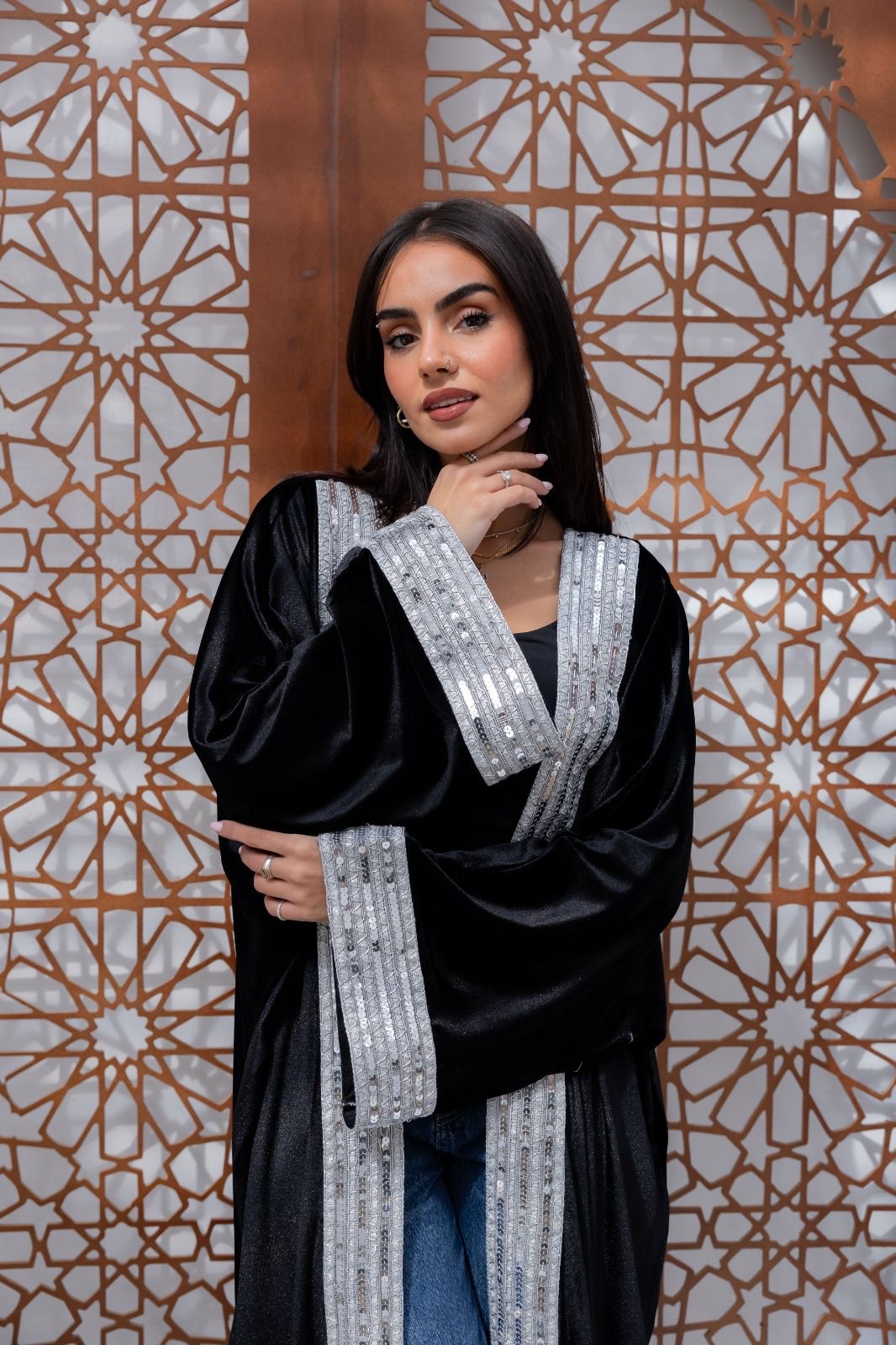 Silver Velvet Kaftan