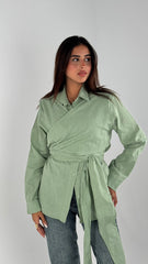Wrapped Shirt - Mint Green