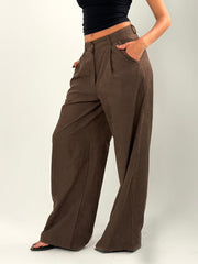The Wrap Set - Pants ( Brown )
