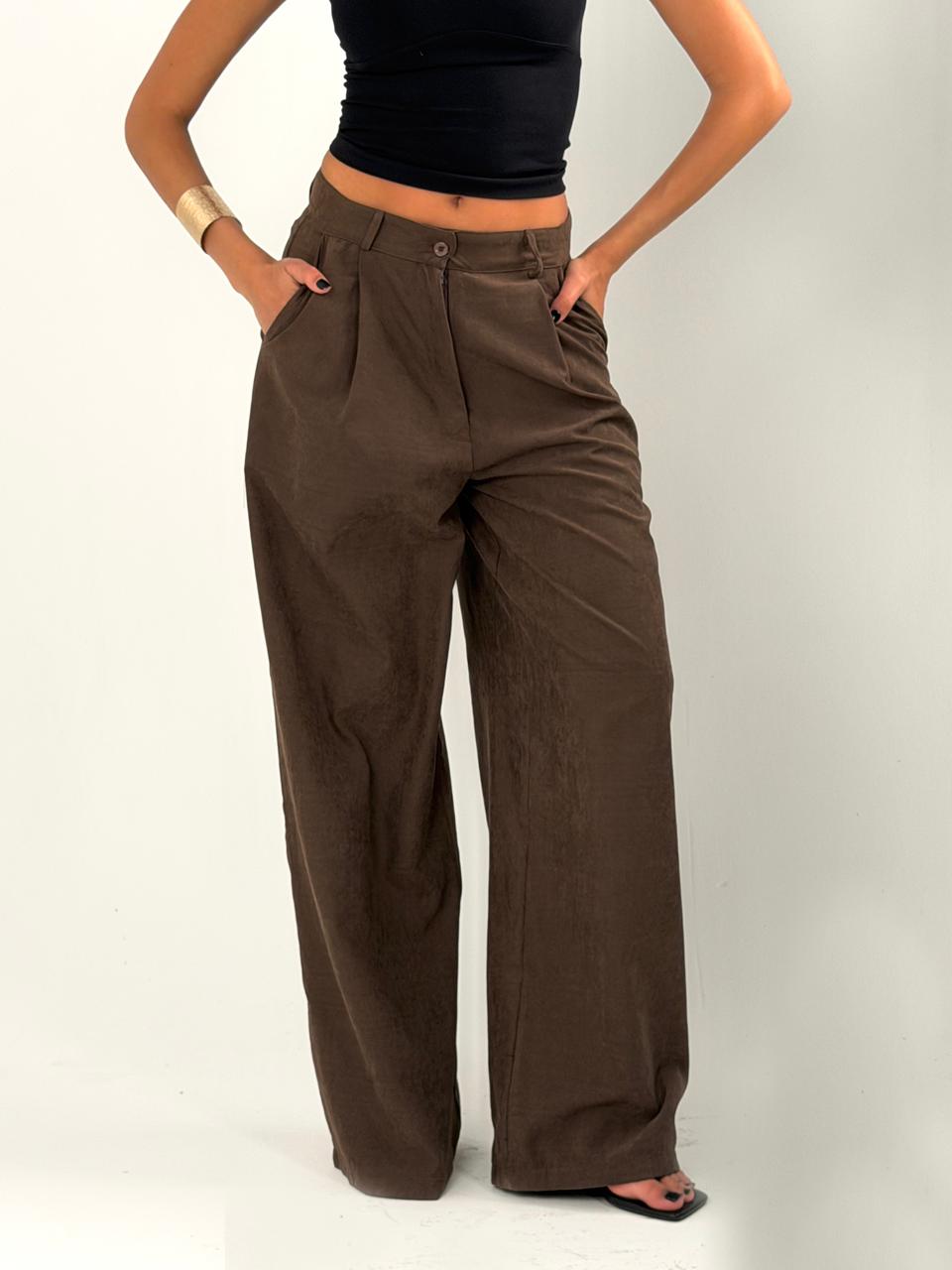 The Wrap Set - Pants ( Brown )