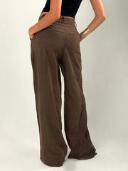 The Wrap Set - Pants ( Brown )