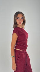 Crushed Set - Burgundy