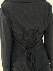 V-Crushed Shirt - Black