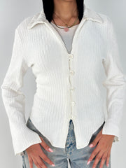 V-Crushed Shirt - White