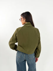 Striped Nylon Jacket - Olive