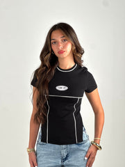 Tuned Up printed Tee - Black
