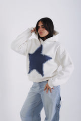 Denim star hoodie