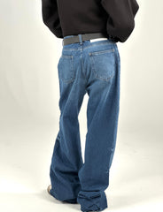 Unfinished Long Denim - Dark Blue