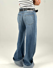 Wide-Long Denim - Medium Blue