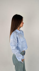 Ribbons Cropped Shirt