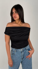 Off Shoulder Drapped Top