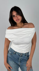 Off Shoulder Drapped Top