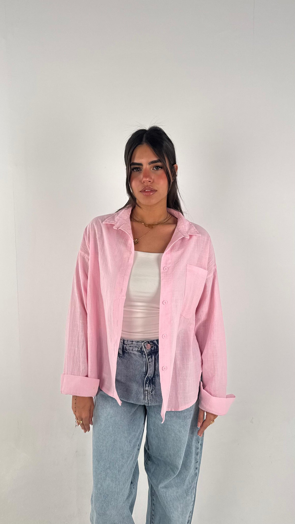 Linen Shirt - Pink