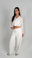Plisse Set - White