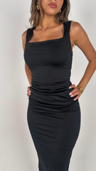 Draped Dress - Black