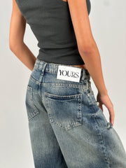 Ripped Wideleg Denim - Dirty