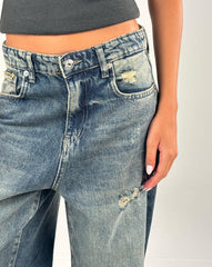 Ripped Wideleg Denim - Dirty