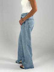 Unfinished Slit Denim