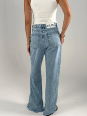 Unfinished Slit Denim