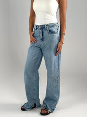 Unfinished Slit Denim