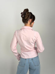 Lined Corset Shirt - Pink