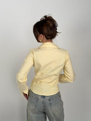 Lined Corset Shirt - Yellow