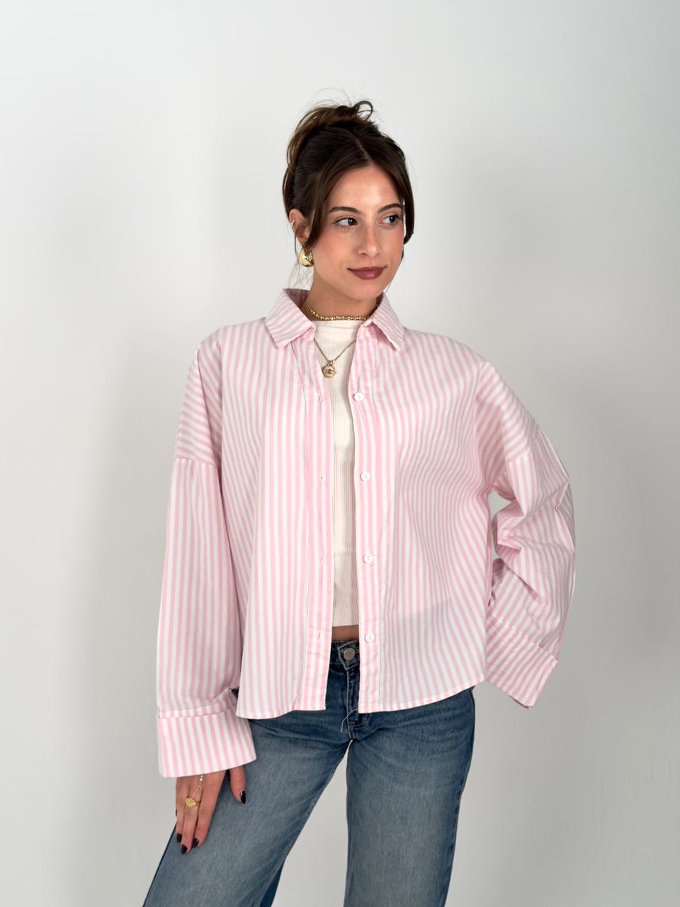 Lined Basic Shirt - Pink